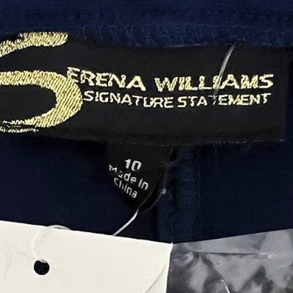 Serena Williams Signature Statement Dark Blue Skirt Button Front Size 10 - Picture 4 of 6